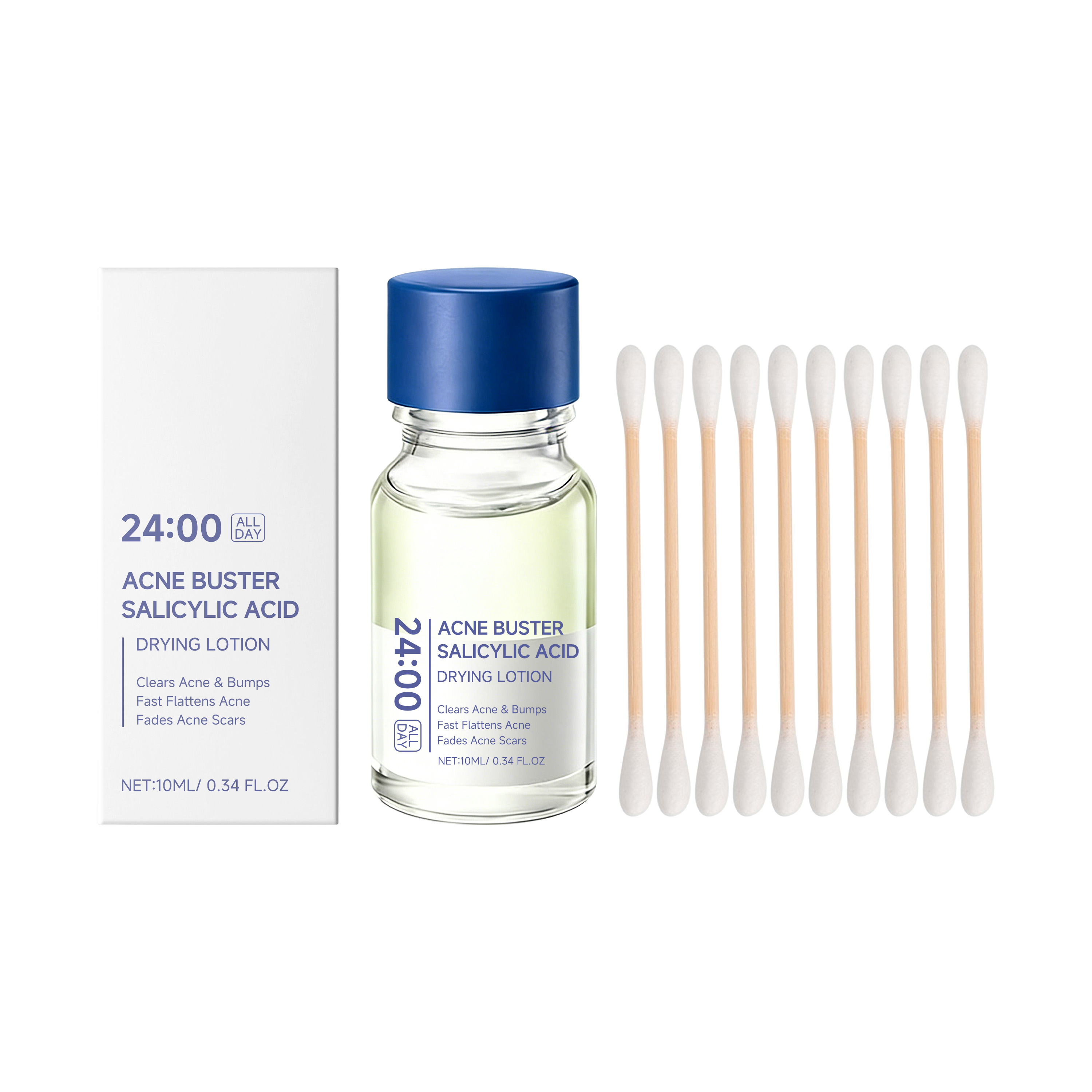 Skincare Salicylic Acid - 살리실산 드라이잉 로션 면봉 포함 페이스