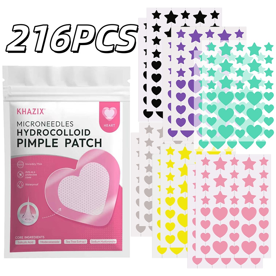 216개입 6색 별 모양 여드름 패치 - 고품질 살리실 - Skincare Salicylic Acid 리뷰 및 가격